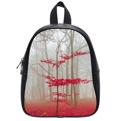 Magic forest in red and white School Bags (Small) 