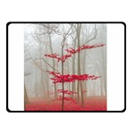 Magic forest in red and white Double Sided Fleece Blanket (Small)  45 x34  Blanket Back