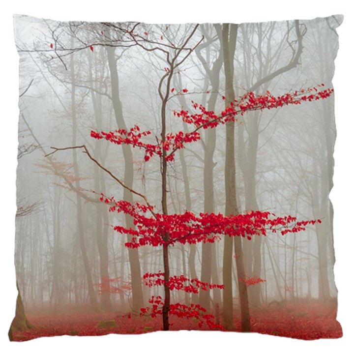 Magic forest in red and white Large Flano Cushion Case (One Side)