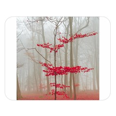 Magic forest in red and white Double Sided Flano Blanket (Large) 