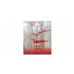 Magic Forest In Red And White Satin Wrap by wsfcow