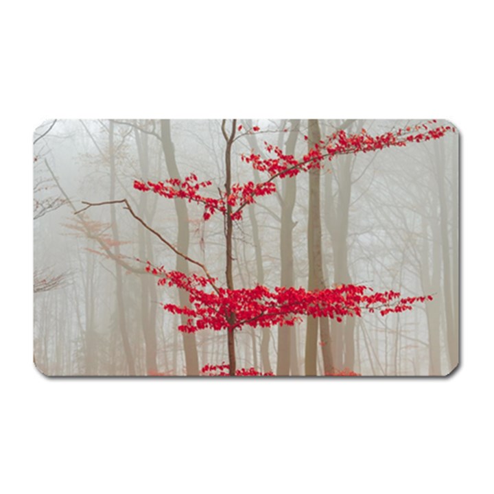 Magic Forest In Red And White Magnet (Rectangular)