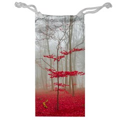 Magic Forest In Red And White Jewelry Bags