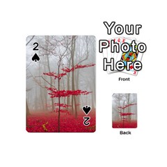 Magic Forest In Red And White Playing Cards 54 (Mini) 