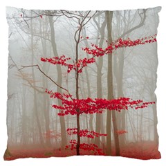 Magic Forest In Red And White Large Cushion Case (Two Sides)