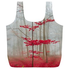 Magic Forest In Red And White Full Print Recycle Bags (L) 