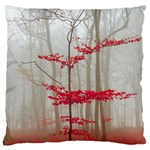 Magic Forest In Red And White Large Flano Cushion Case (Two Sides) Front