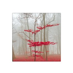 Magic Forest In Red And White Satin Bandana Scarf