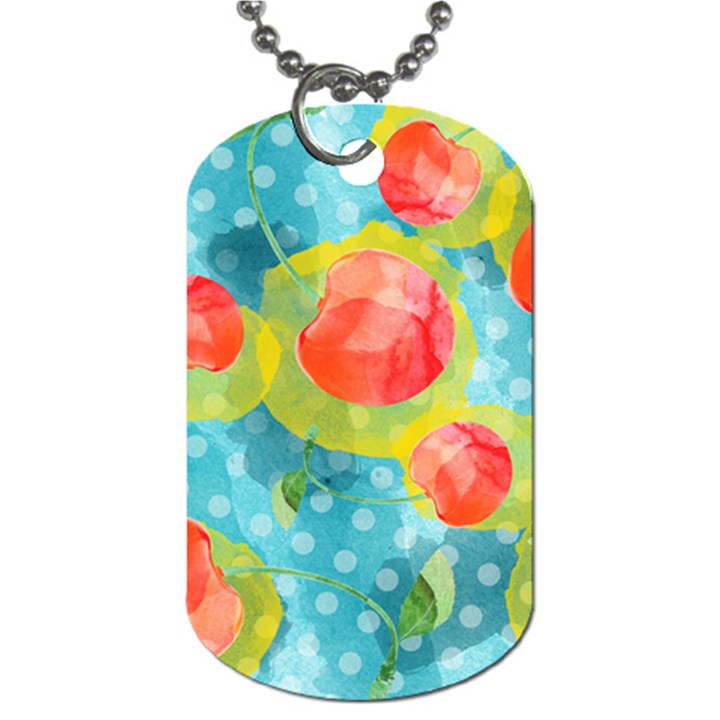 Red Cherries Dog Tag (One Side)