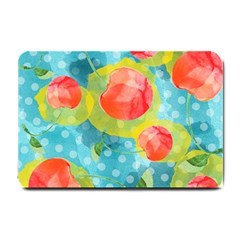 Red Cherries Small Doormat  by DanaeStudio