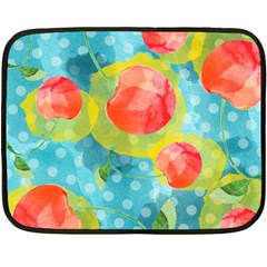 Red Cherries Fleece Blanket (mini) by DanaeStudio