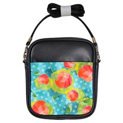 Red Cherries Girls Sling Bags by DanaeStudio