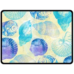 Seashells Fleece Blanket (large)  by DanaeStudio