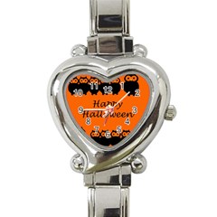 Happy Halloween - Owls Heart Italian Charm Watch by Valentinaart