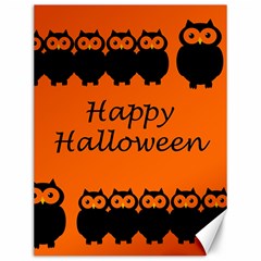 Happy Halloween - Owls Canvas 12  X 16   by Valentinaart