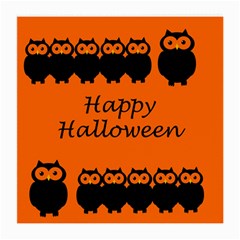 Happy Halloween - Owls Medium Glasses Cloth by Valentinaart