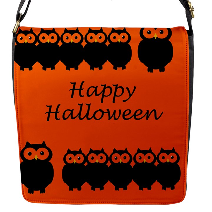 Happy Halloween - owls Flap Messenger Bag (S)