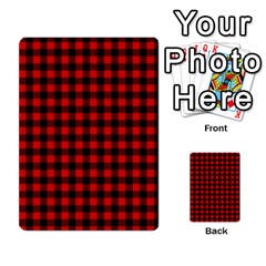 Lumberjack Plaid Fabric Pattern Red Black Multi-purpose Cards (rectangle)  by EDDArt