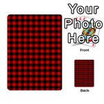 Lumberjack Plaid Fabric Pattern Red Black Multi-purpose Cards (Rectangle)  Back 13