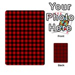 Lumberjack Plaid Fabric Pattern Red Black Multi-purpose Cards (Rectangle)  Back 43