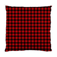 Lumberjack Plaid Fabric Pattern Red Black Standard Cushion Case (one Side)