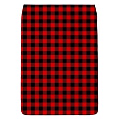 Lumberjack Plaid Fabric Pattern Red Black Flap Covers (s)  by EDDArt