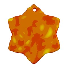 Orange Decor Snowflake Ornament (2-side)