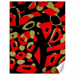 Red Artistic Design Canvas 12  X 16  