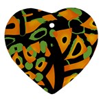 Abstract animal print Ornament (Heart)  Front