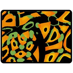 Abstract Animal Print Fleece Blanket (large)  by Valentinaart