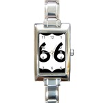 U.S. Route 66 Rectangle Italian Charm Watch Front