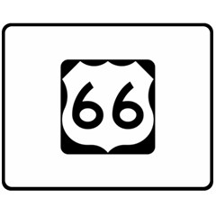 U S  Route 66 Double Sided Fleece Blanket (medium)  by abbeyz71