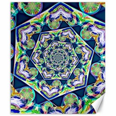 Power Spiral Polygon Blue Green White Canvas 20  X 24   by EDDArt