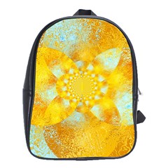 Gold Blue Abstract Blossom School Bags (xl) 