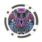 Sly Dog Modern Grunge Style Blue Pink Violet Poker Chip Card Guards Back