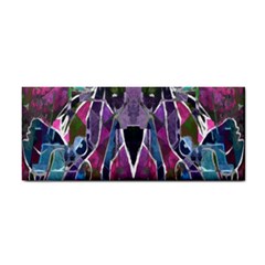 Sly Dog Modern Grunge Style Blue Pink Violet Hand Towel by EDDArt