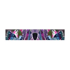 Sly Dog Modern Grunge Style Blue Pink Violet Flano Scarf (mini) by EDDArt