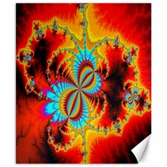 Crazy Mandelbrot Fractal Red Yellow Turquoise Canvas 8  X 10  by EDDArt