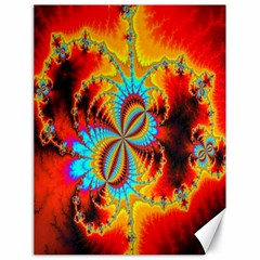 Crazy Mandelbrot Fractal Red Yellow Turquoise Canvas 18  X 24   by EDDArt