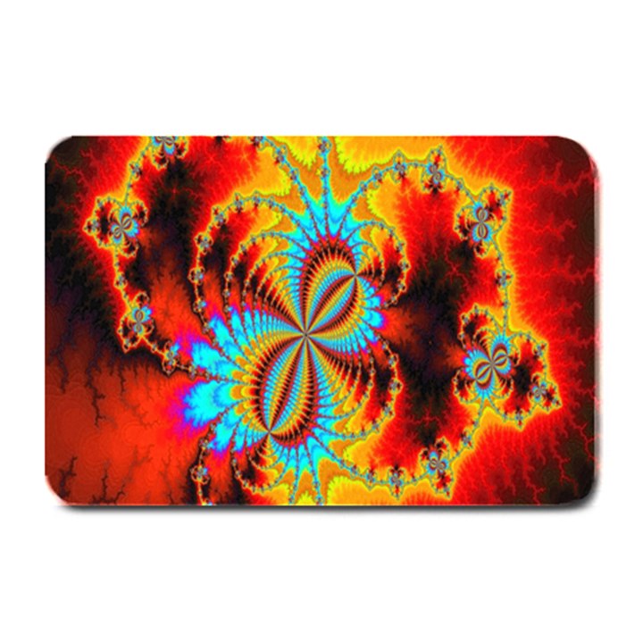 Crazy Mandelbrot Fractal Red Yellow Turquoise Plate Mats