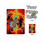 Crazy Mandelbrot Fractal Red Yellow Turquoise Playing Cards 54 (Mini)  Front - Spade4