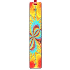 Crazy Mandelbrot Fractal Red Yellow Turquoise Large Book Marks by EDDArt