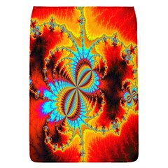 Crazy Mandelbrot Fractal Red Yellow Turquoise Flap Covers (s)  by EDDArt