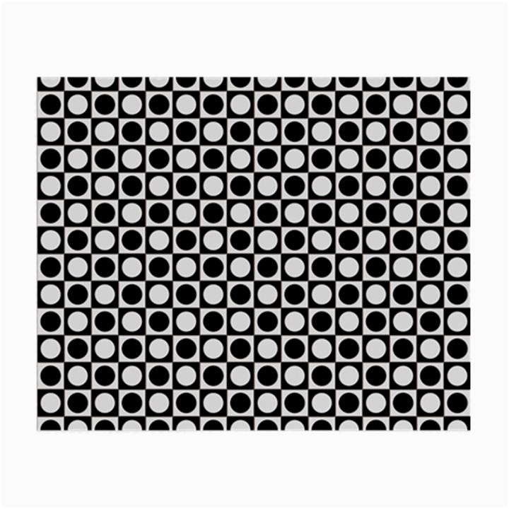 Modern Dots In Squares Mosaic Black White Small Glasses Cloth