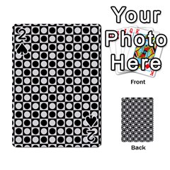 Modern Dots In Squares Mosaic Black White Playing Cards 54 Designs  by EDDArt