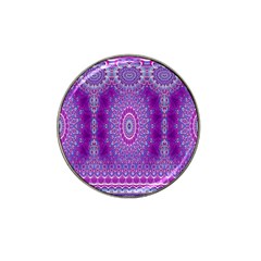 India Ornaments Mandala Pillar Blue Violet Hat Clip Ball Marker (4 Pack) by EDDArt