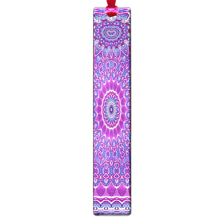 India Ornaments Mandala Pillar Blue Violet Large Book Marks