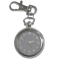 Sports Racing Chess Squares Black White Key Chain Watches by EDDArt