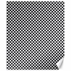 Sports Racing Chess Squares Black White Canvas 8  X 10  by EDDArt