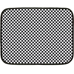 Sports Racing Chess Squares Black White Double Sided Fleece Blanket (mini)  by EDDArt